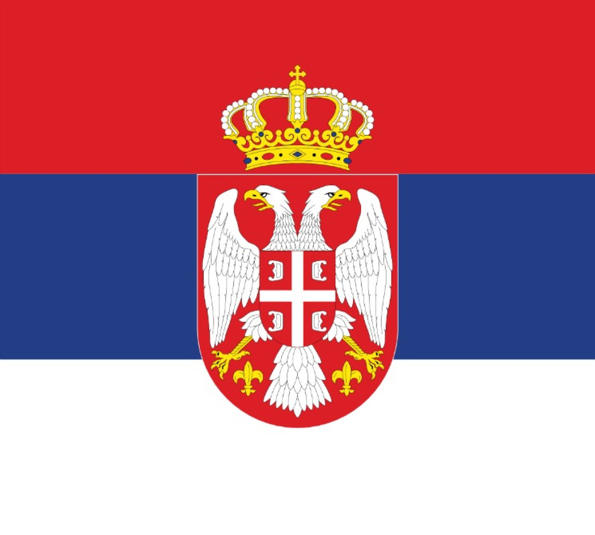 Serbian flag tile 