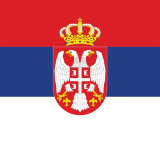 Serbian flag tile 