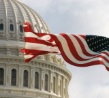 Capitol with flag  