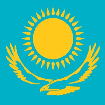 Kazakhstan middle of flag _ 