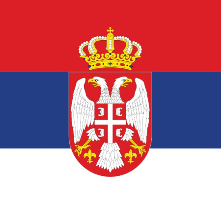 Serbian flag tile 