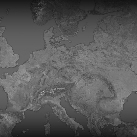 Europe Map BW  
