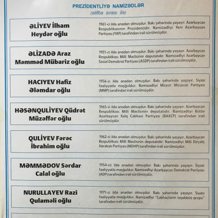 AZ presidential candidates 