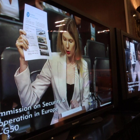 Olena Tregub reports before the US Helsinki Commission. Hearing on money laundering and evasion of sanctions from the side of the Russian Federation with the help of Switzerland 