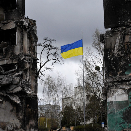 ukraine flag destruction borodianka  scaled e 