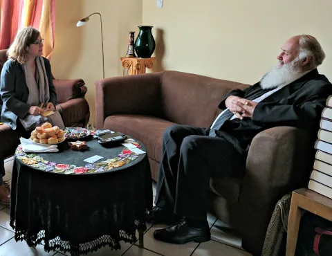 Erika in Budapest with Pastor Gabor Ivanyi  