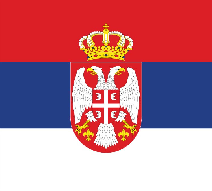 Serbian flag tile