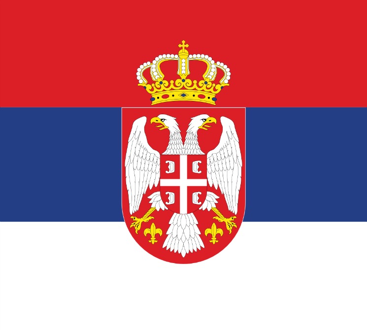 Serbian flag tile