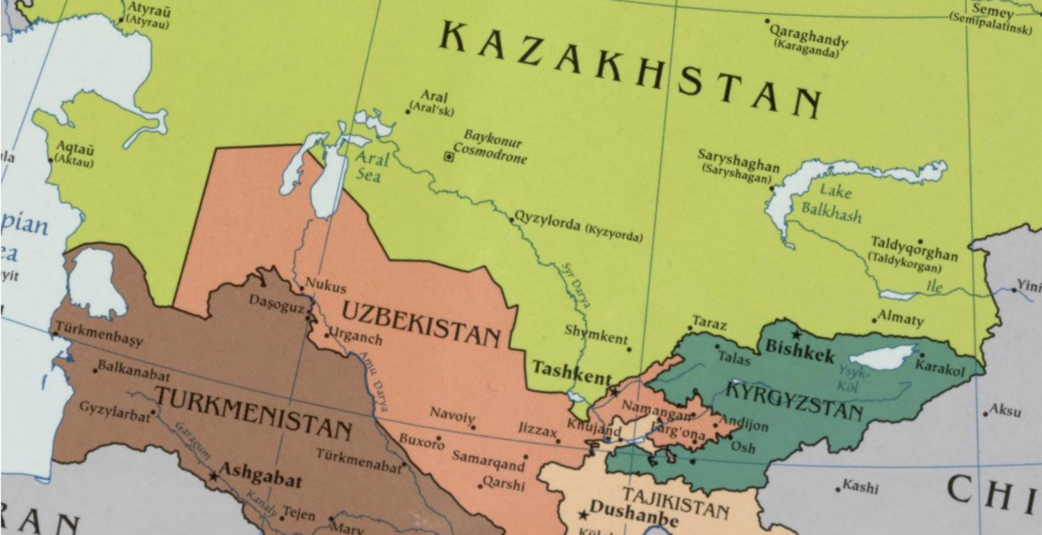 Map of Central Asia