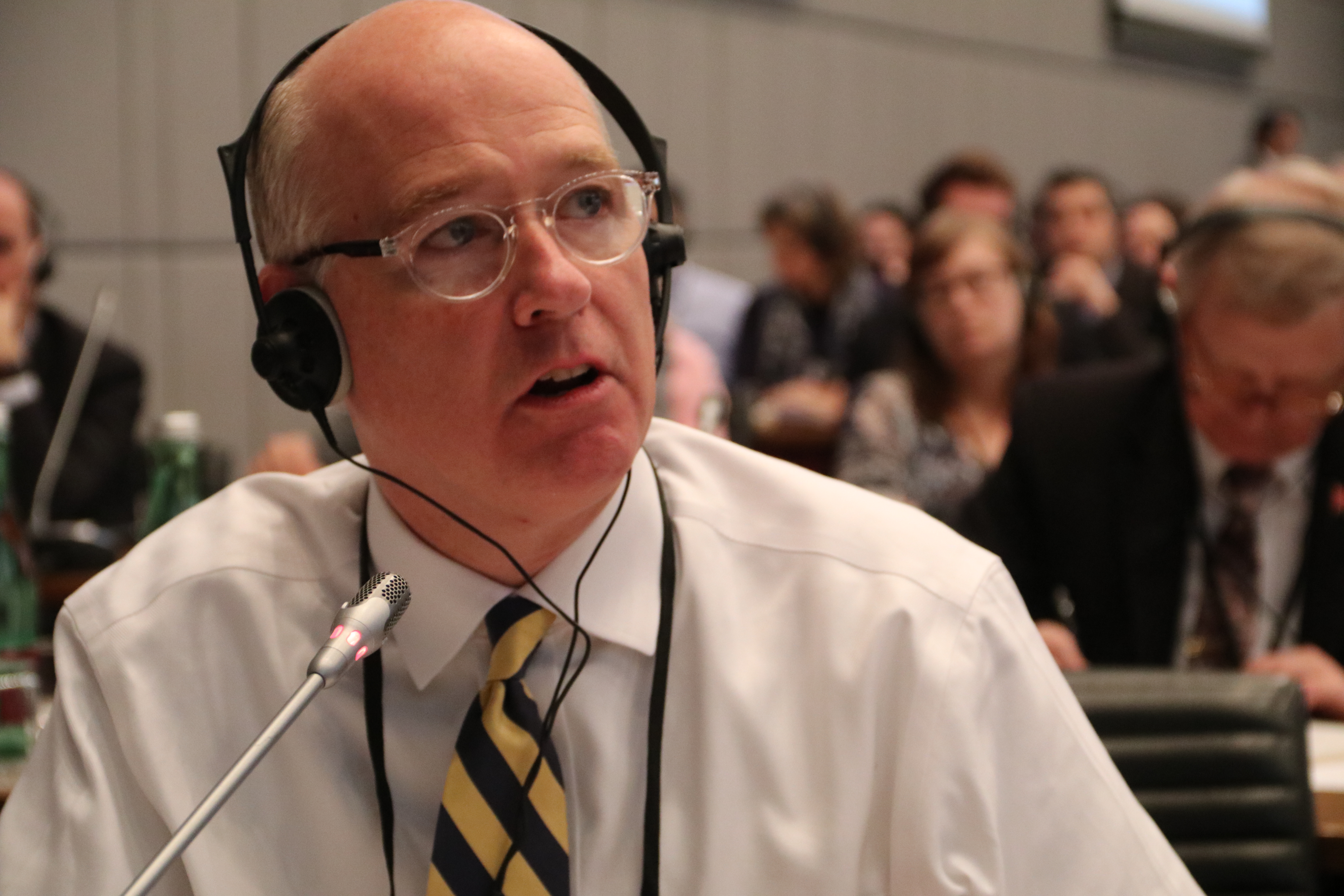 Representative Robert Aderholt speaks at the OSCE PA Winter Meeting in Vienna