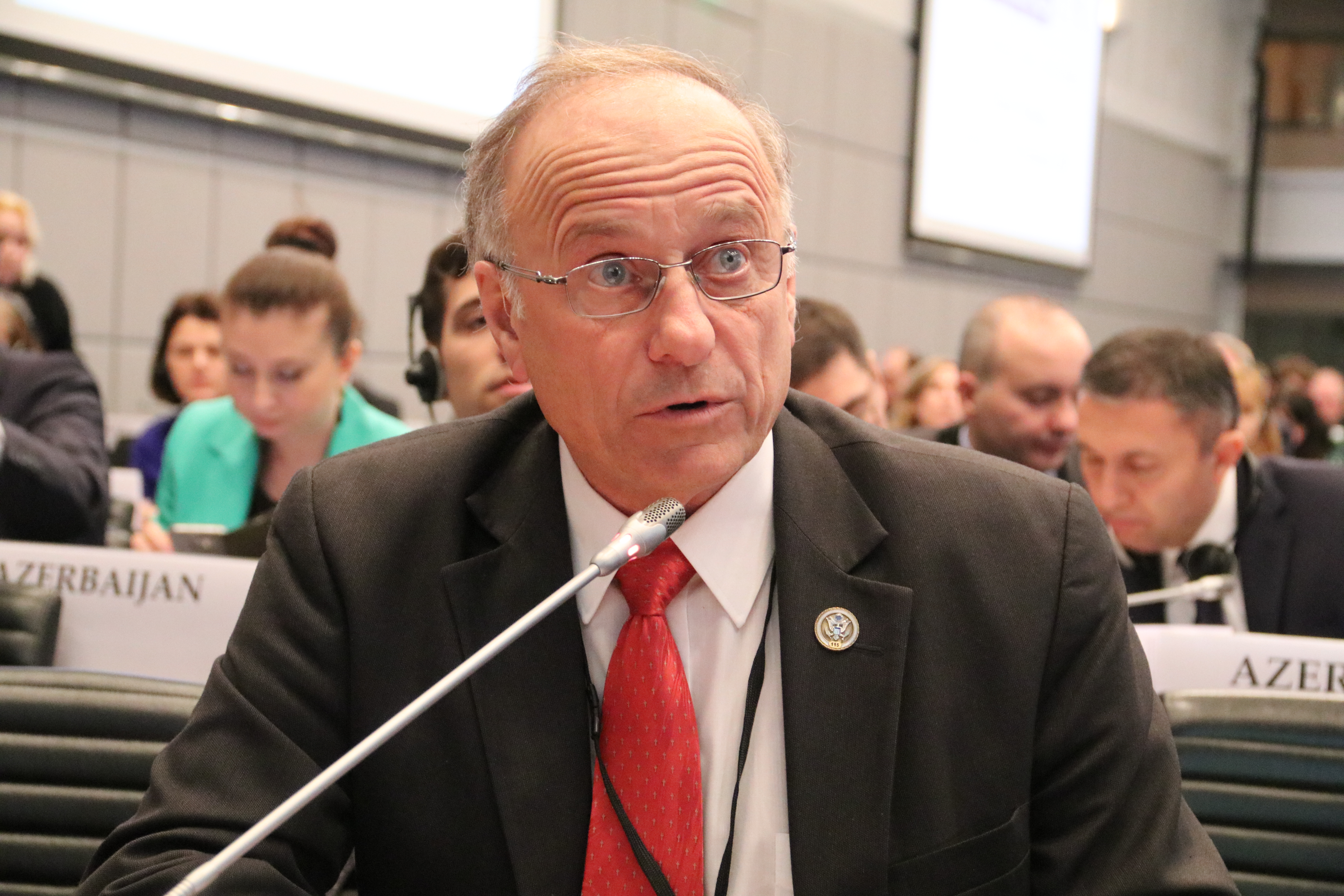 Rep. Steve King speaking at the OSCE PA 2017 Winter Meeting in Vienna