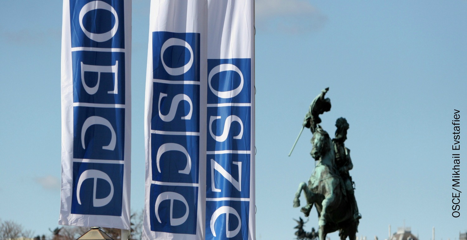 OSCE Flags in 3 Languages