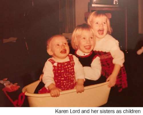Karen Lord and her sisters as children