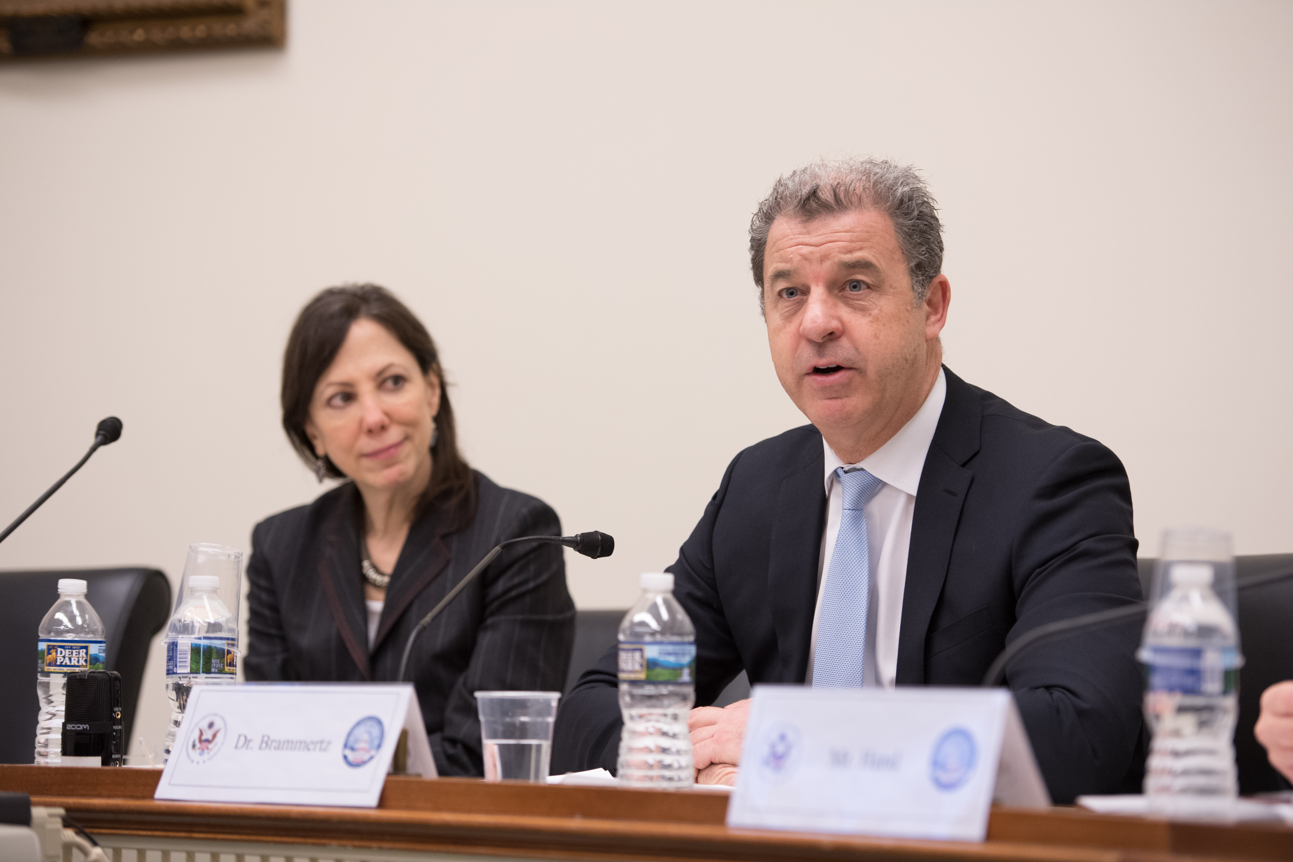 (ICTY) Chief Prosecutor Serge Brammertz at December 2017 Helsinki Commission briefing with American University law professor Diane Orentlicher