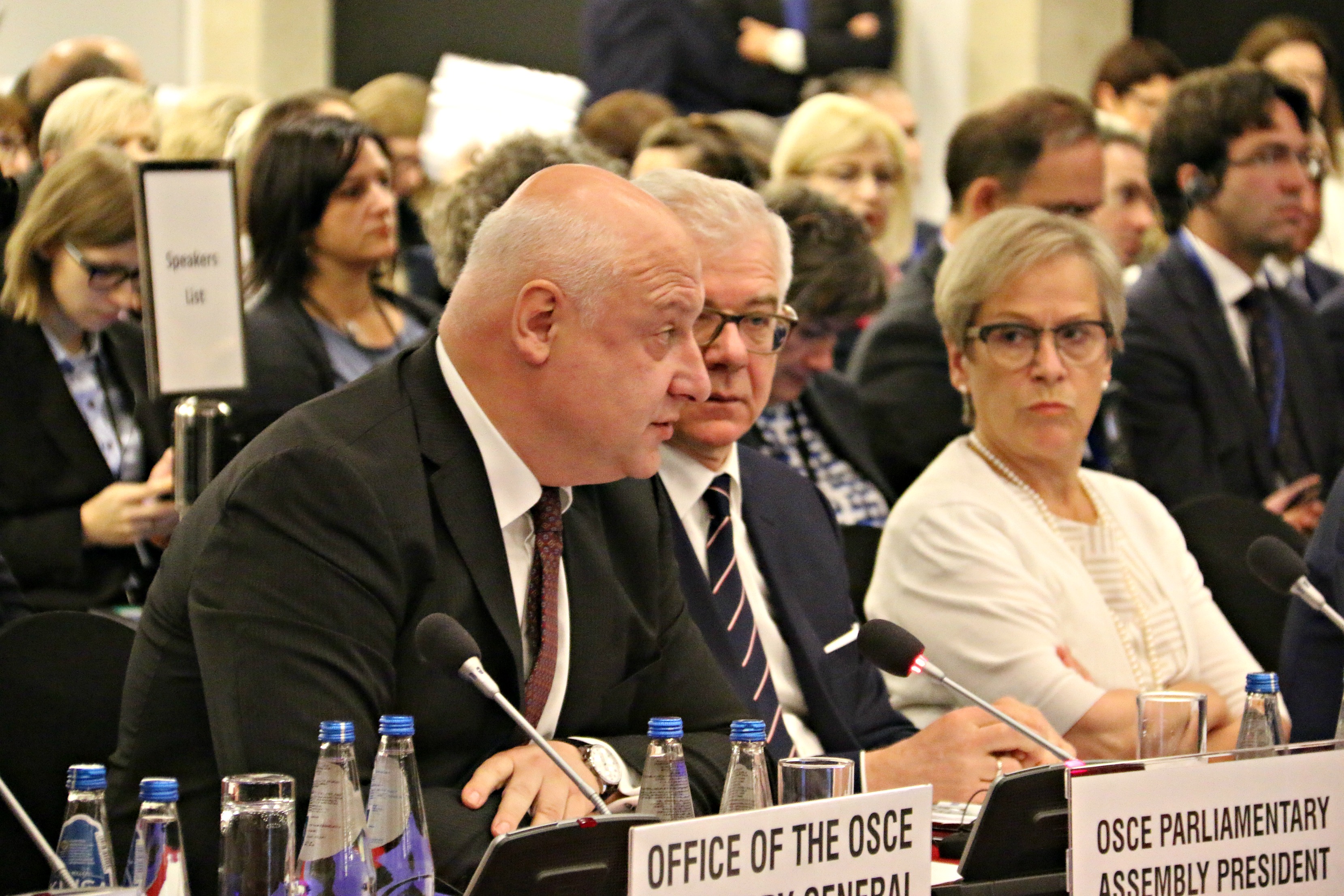 OSCE PA Pres. George Tsereteli addresses the OSCE ODIHR HDIM in Warsaw, 10 Sept. 2018