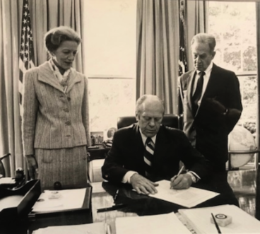 Rep. Millicent Fenwick, President Gerald Ford, and Sen. Clifford Case