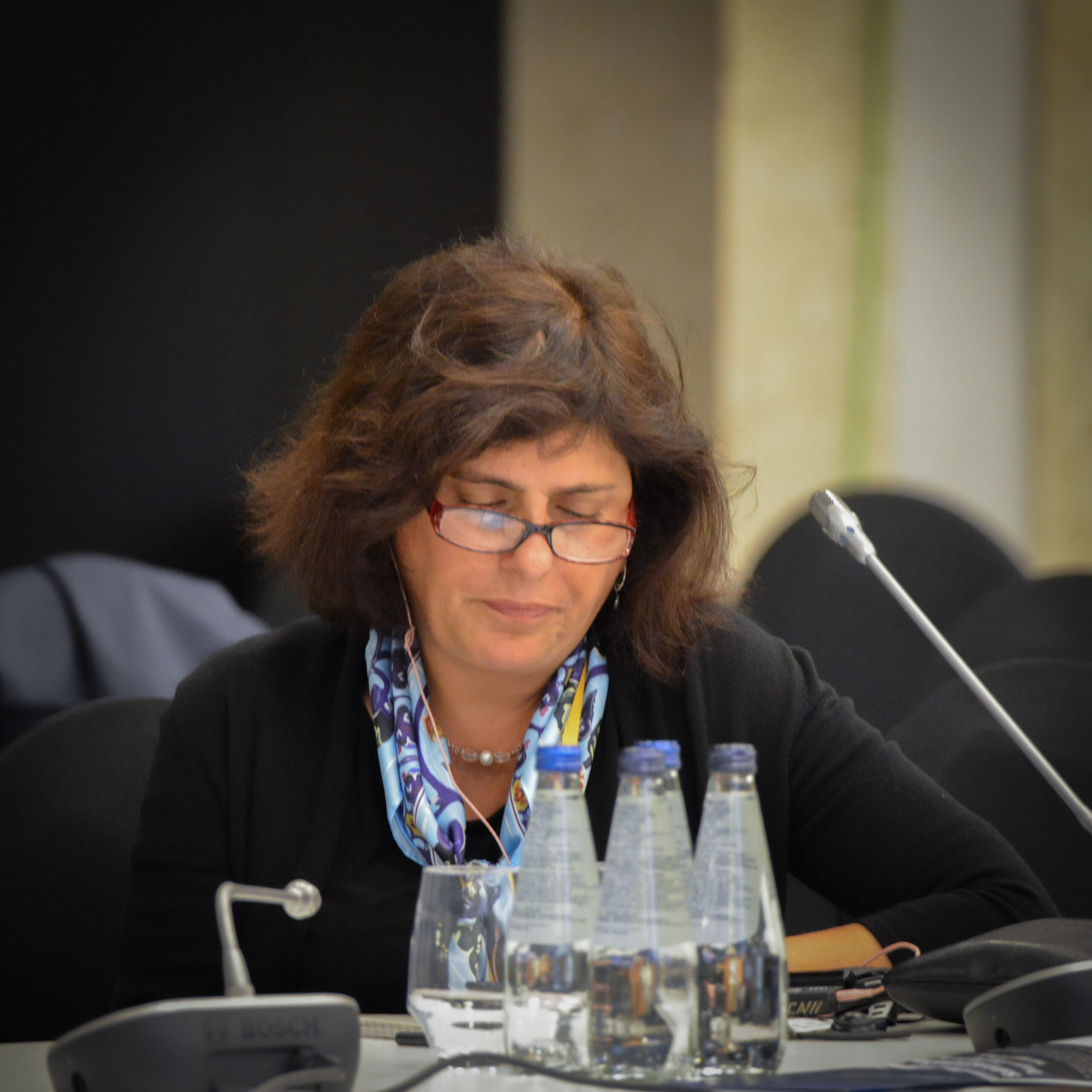 Demitra Pappas, senior advisor to the U.S. Helsinki Commission, attends a side event at the Warsaw Human Dimension Conference, Sept. 28, 2022. Photo by Mahvish S. Khan
